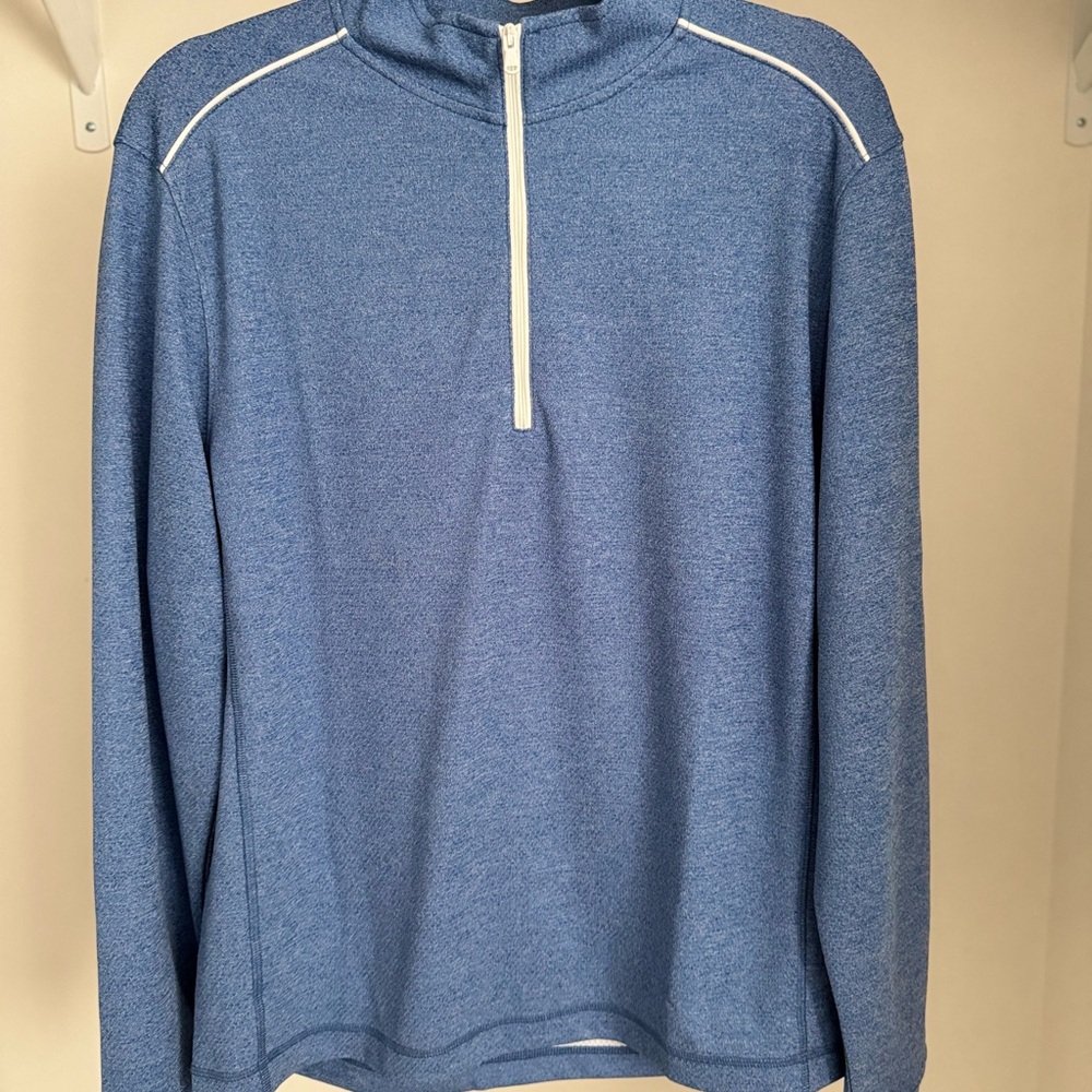 Blue Quarter-Zip Pullover